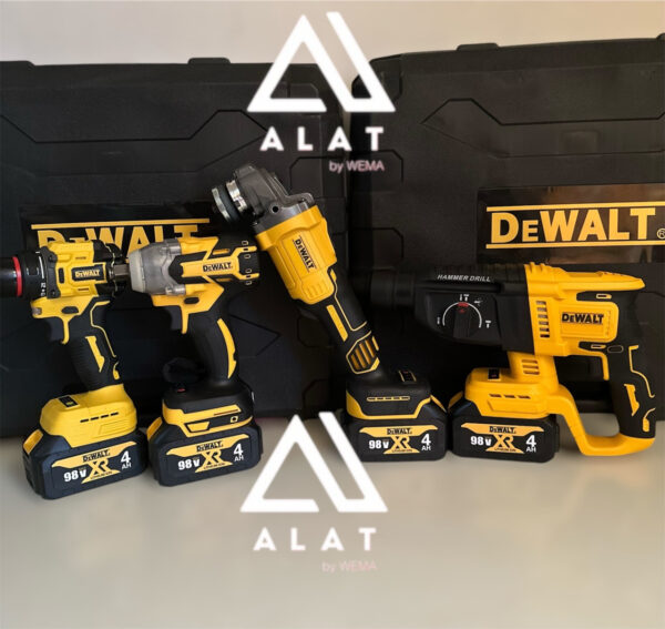 AKU SET DeWALT 4u1 Busilica, Brusilica, Odvijač Udarni